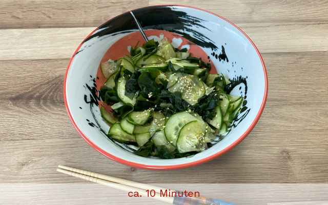 Wakame-Gurken Salat